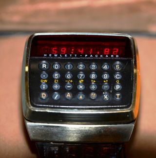 Hewlett Packard Very Rare Hp - 01 Calculator Watch With Stainless,  Fw,  Pristine