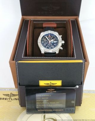 Massive 48mm Breitling Avenger Ii A13371 Mens Watch Box Papers