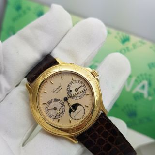 Chopard 18K Solid Gold Automatic Moonphase 33 mm Ref: 36/1162 7