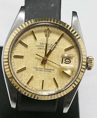 ROLEX Datejust Ref16013 18K/SS Quick Set Cal 3035 Automatic.  1 Extra crystal 3