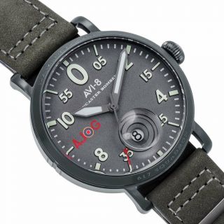 AVI - 8 : Men ' s Grey Lancaster Bomber Special Edition Quartz Watch AV - 4049 - 04 2