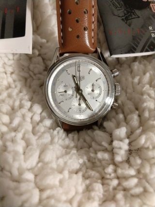 HEUER RE - EDITION 1964 CS3110 CARRERA CHRONOGRAPH,  STAINLESS STEEL,  SILVER FACE 2