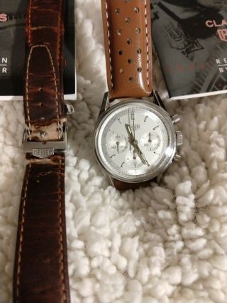 HEUER RE - EDITION 1964 CS3110 CARRERA CHRONOGRAPH,  STAINLESS STEEL,  SILVER FACE 5