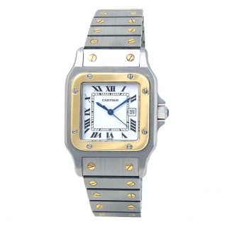 Cartier Santos Galbee 18k Yellow Gold & S/s Automatic Ladies Watch 2961