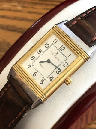 JAEGER - LECOULTRE REVERSO 18k GOLD & STAINLESS STEEL TWO TONE WATCH 5
