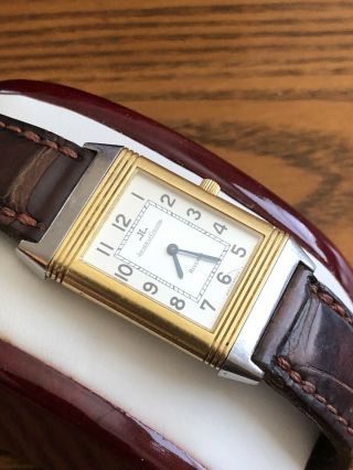 JAEGER - LECOULTRE REVERSO 18k GOLD & STAINLESS STEEL TWO TONE WATCH 9