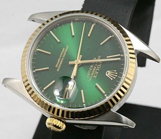 ROLEX Datejust Ref 16013 18K/SS Quick Set Cal 3035 Automatic.  Sapphire Crystal 10