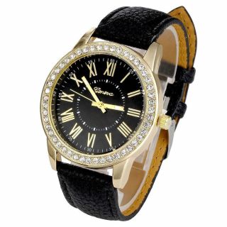 Luxury Fashion Women Watches Stainless Steel Analog Leather Quartz Wrist Watch 2