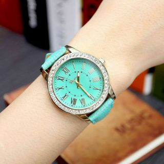 Luxury Fashion Women Watches Stainless Steel Analog Leather Quartz Wrist Watch 3