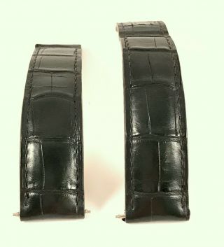 Tag Heuer Black Leather Watch Band Strap For Carrera Deployant Clasp - 19/18mm
