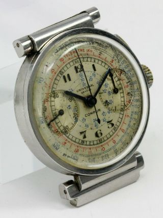 Vintage Universal Geneve Compur Chronograph Wristwatch Cal.  285 FOR REPAIR NR 3