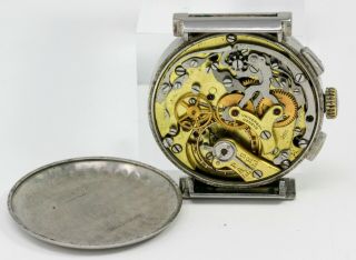 Vintage Universal Geneve Compur Chronograph Wristwatch Cal.  285 FOR REPAIR NR 9
