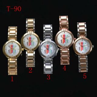 Special Offer Cartoon Bear Watch Ladies Stainless Steel Cloth with Children Gift 5