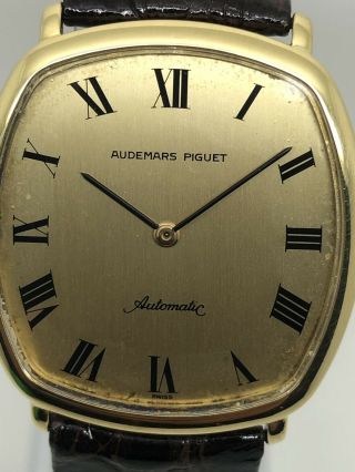 Vintage Rare Audemars Pigeut Automatic 18k Solid Gold Very Thin 2