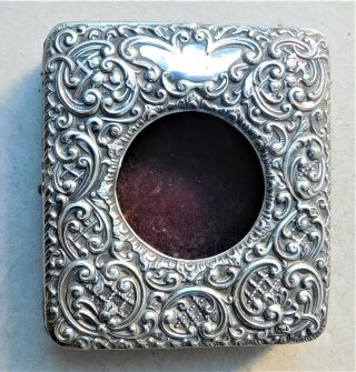 Hm 1907 Sterling Silver Pocket Watch Holder Case Vintage Antique