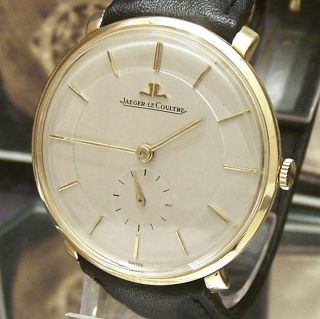 1958 Jaeger Lecoultre Antique Vintage Solid 18k Gold Watch Cal P480/c