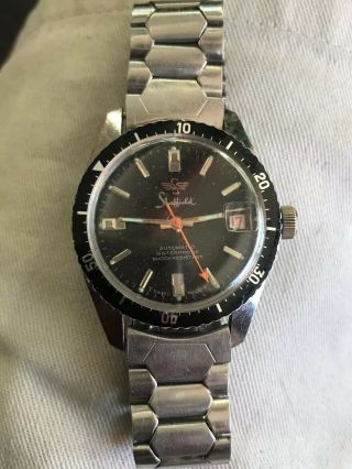 Men’s Vintage Military Diver Sheffield Watch 1960’s Swiss Made