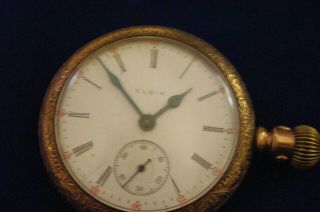 Elgin National Watch,  Open Faced Gold Filled (sku 7) 1890 