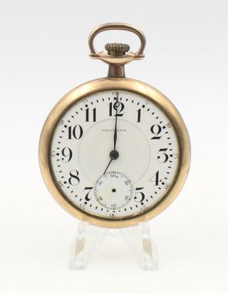 Antique Waltham Crescent St 21 Jewel Pocket Watch Model 1908 Size 16 - 6643 - 2