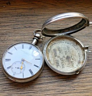 Antique Hallmarked Sterling Silver Pair Case Pocket Watch - Repairs