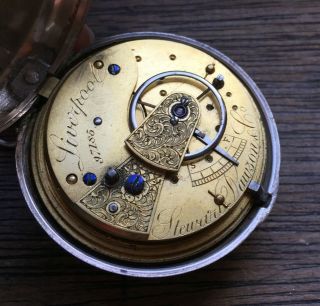 Antique Hallmarked Sterling Silver Pair Case Pocket Watch - REPAIRS 4
