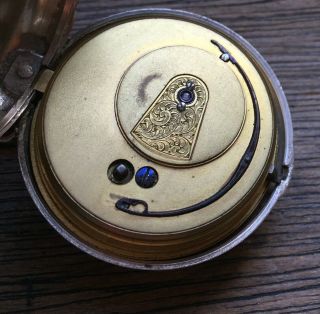 Antique Hallmarked Sterling Silver Pair Case Pocket Watch - REPAIRS 8