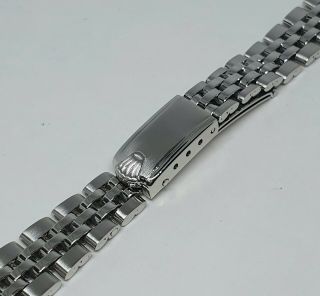 Vintage Rolex Jubilee 13mm Stainless Steel Watch Bracelet.