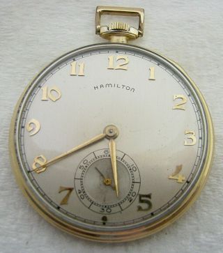 Vintage 12s Art Deco Hamilton 917 17 Jewel Gold Filled Pocket Watch