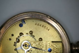 1891 Waltham Pocket Watch 7j Grade No.  1 Model 1883 Size 18s Hunting - 7
