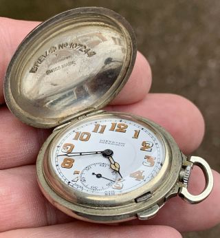 A Gents Unusual Art Deco “military Style” Ball Shaped Full Hunter Pocket Watch.