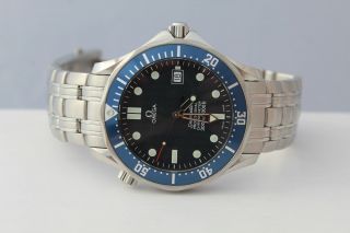 Omega Seamaster Pro 300m 2531.  80 Full Size 41mm Blue Dial Bond Auto Mens Watch