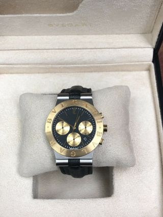 Bvlgari Diagono Ch 35 Sg Chronograph Watch In Ss And 18k Yellow Gold