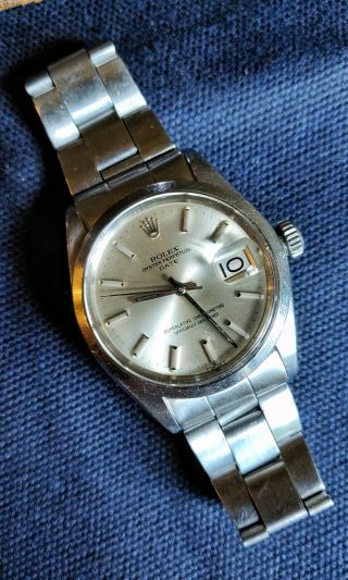 1970 Rolex Oyster Perpetual Date Ref.  1500 Cal.  1570 Automatic Mens Watch