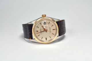 1970 Rolex Datejust 1601 Ss / 14k Yellow Gold,  Newly Cleaned & Adjusted,  Vintage