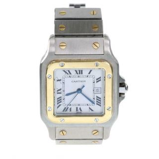 Cartier Santos 18k Gold Stainless Steel Automatic Date Men 