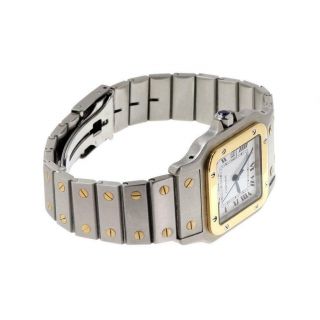 Cartier Santos 18k Gold Stainless Steel Automatic Date Men ' s Wrist Watch 2
