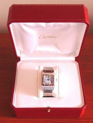 Men Cartier Santos Galbee 18k Yellow Gold/stainless Steel 29mm Date Watch