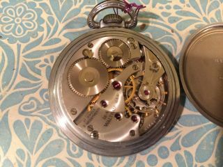 Vintage Waltham 16A 17 Jewels Open Face Pocket Watch Military WW2 WWII 1944 4