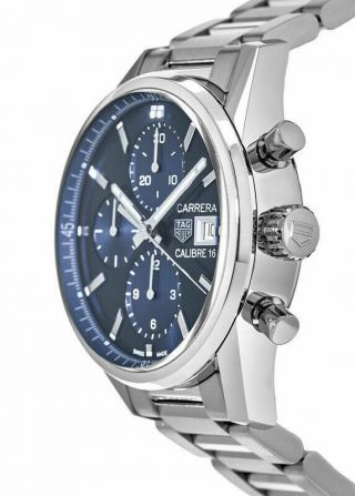 Tag Heuer Carrera Calibre 16 Chronograph Blue Men ' s Watch CBK2112.  BA0715 2