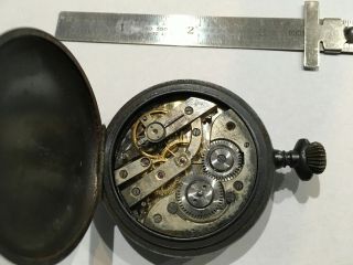 Antique Triple date moon phase pocket watch 2 - 1/8 inches across not running. 4