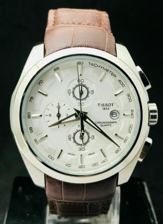 Tissot Tachymeter Chronograph Multi - Function Swiss Made Quartz Luxury Men Watch