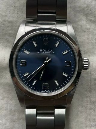 Rolex Oyster Perpetual Auto 31mm Steel Ladies Oyster Bracelet Watch 77080