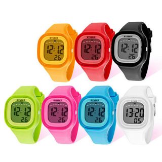 Wasserdichte Led Digital Uhr Silikon Sportuhr Herren Damen Kinder Armbanduhr Uhr