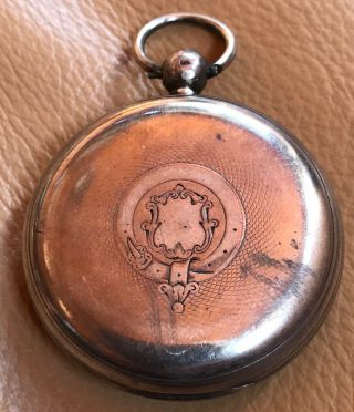 FINE ANTIQUE HALLMARKED STERLING SILVER FUSEE POCKET WATCH,  LEWIS RUSSELL,  1859 6