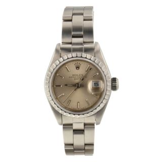 Rolex Oyster Perpetual Date 26mm Steel Silver Dial Ladies Watch 69240 Circa 1988