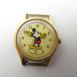 Vtg Disney Lorus Japan Micky Mouse Watch W/ Battery V515 - 6080
