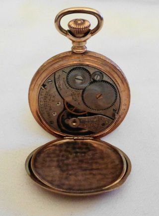 Antique Elgin Pocket Watch 20yrs GF Hunt Case 0s 7j Fancy Dial Running 5