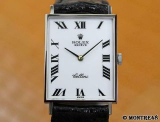 Rolex Cellini 3834 Swiss Made Solid 18k White Gold Mid Unisex 1971 Watch S88
