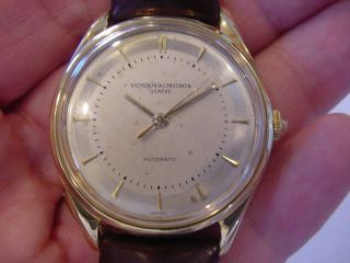 Rare 1950’s Vacheron Constantin 18k Automatic Ref 4871 Mens 35mm Wristwatch