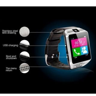 LATEST Smart Watch Camera Bluetooth For HTC Samsung Android Phone DZ09 SIM Slot 4